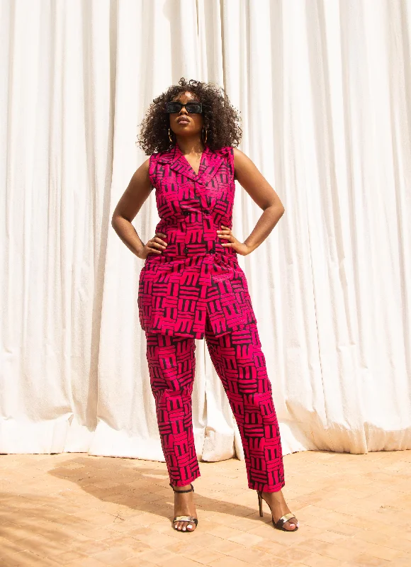 Women's Clothes For Work Events Bibi Ankara Jacket | Pink African Print