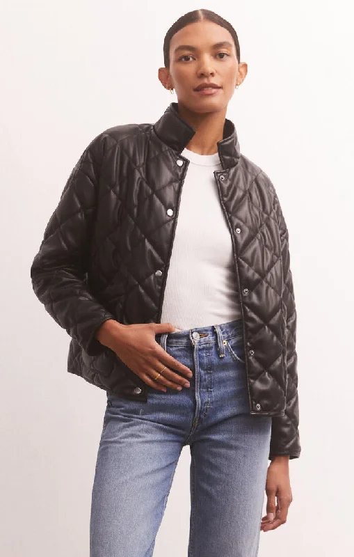 Women's Active Outfit For Fitness Heritage Faux Leather Jacket