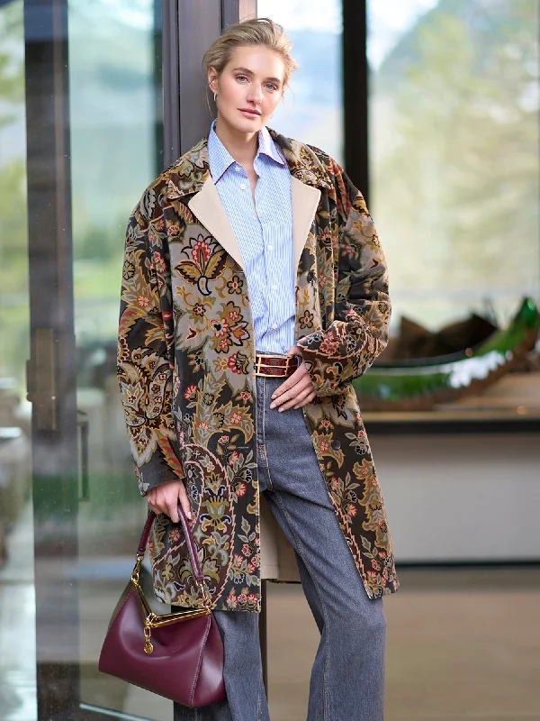 Chic And Affordable Fashion – Limited-Time Offers Kora Velvet Paisley Coat