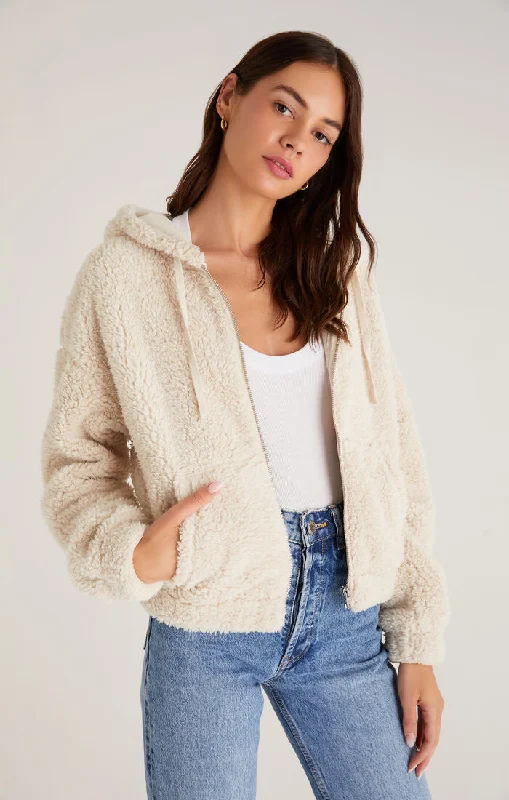 Women's Outfit For The Office Zuri Sherpa Zip Up Jacket