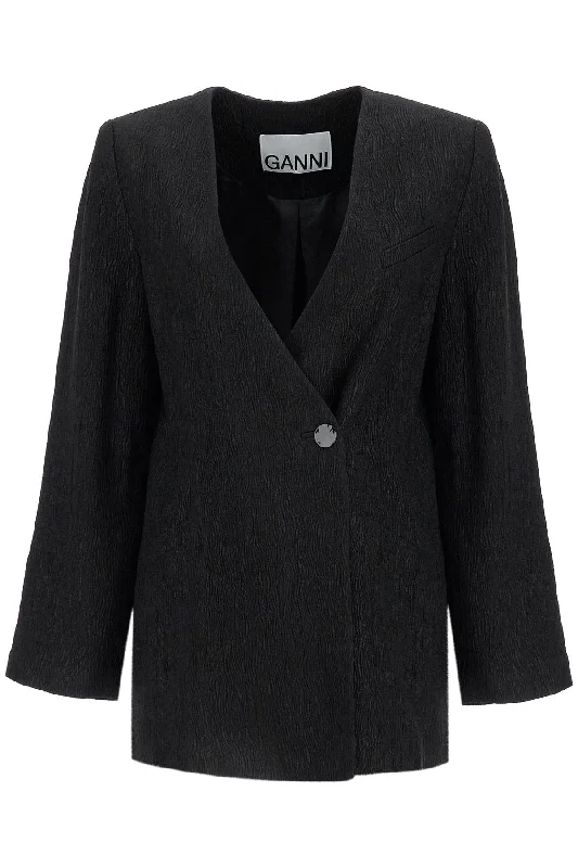 Women's Work Outfit GANNI "boxy crepe stretch bl