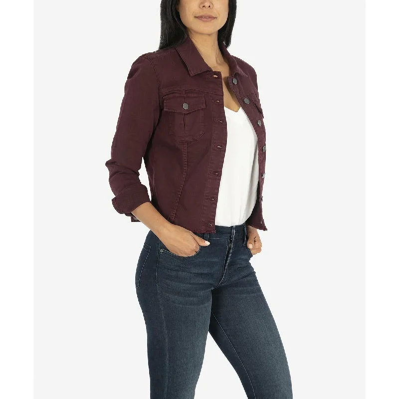 Women's Activewear Garments Kara Crop Denim Jacket