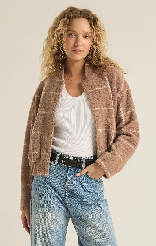 Comfortable Outfit For Women Lex Plaid Bomber Jacket