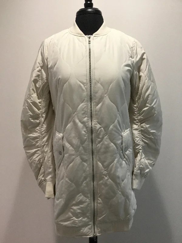 Best-Selling Fashion At Unbeatable Sale Prices Mystree Ivory Quilted Long Bomber Jacket Best-Selling Fashion At Unbeatable Sale Prices Mystree Ivory Quilted Long Bomber Jacket