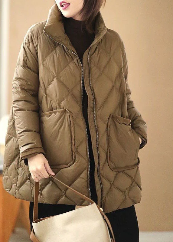 Seasonal Clearance Sale – Big Savings On Trendy Looks Italian Coffee Stand Collar Zip Up Pockets Duck Down Puffers Jackets Winter