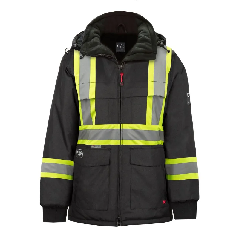 Chic And Affordable Fashion – Shop Now And Save P&F Women's High-Visibility Winter Work Parka PF400 - Black