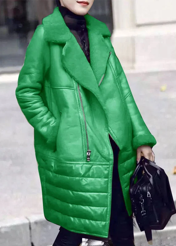 Flash Sale – Stunning Outfits At Exclusive Prices New Green Peter Pan Collar Patchwork 90% Duck Down Coat Winter