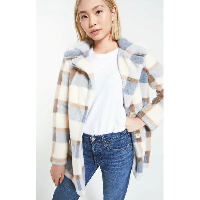 Women's Elegant Formal Outfit Carmen Plaid Coat