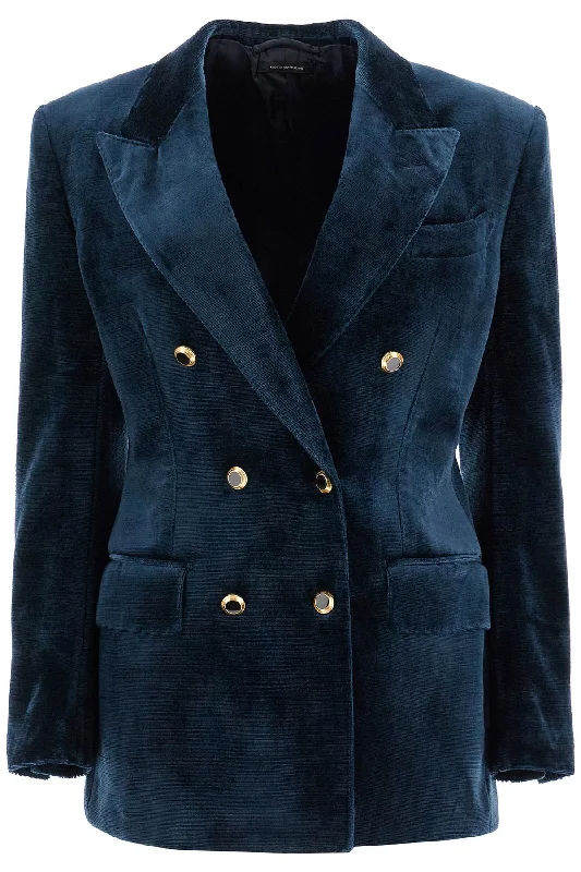 Women's Active Clothing TOM FORD wallis velvet double-breasted jacket