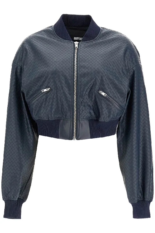 Women's Chic Outerwear Outfit ROTATE cropped bomber jacket with braided