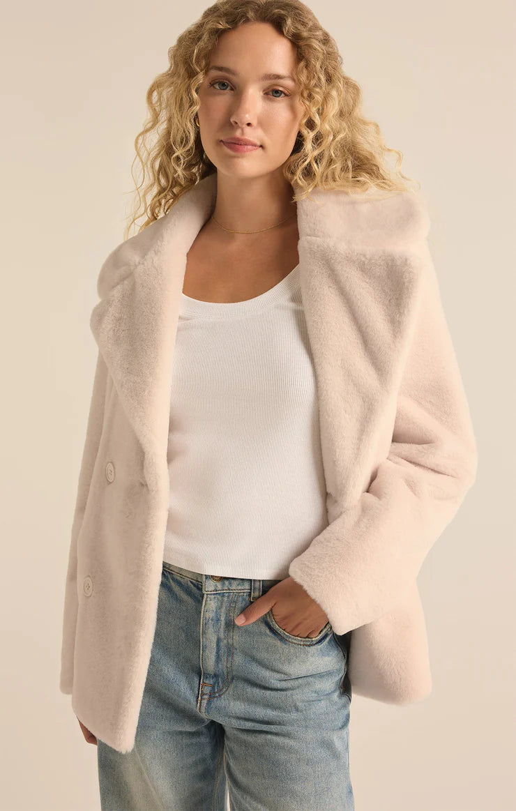 Women's Wedding Apparel Gem Fur Coat