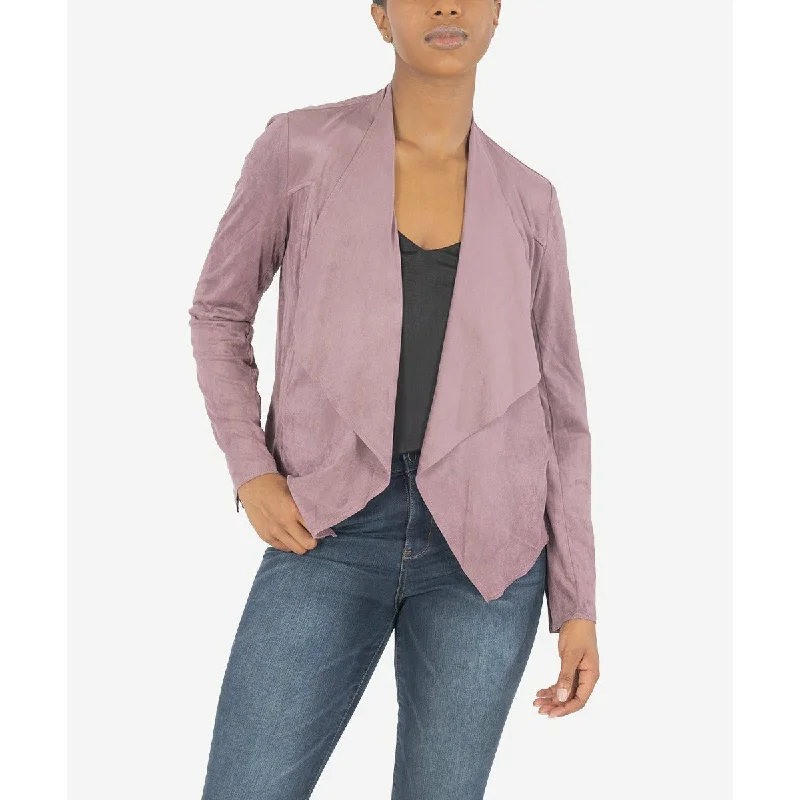 Plus-Size Women's Garments Tayanita Vegan Suede Jacket