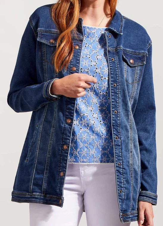 Casual Clothes For Women Tribal MAXI DENIM JACKET-MED.WASH