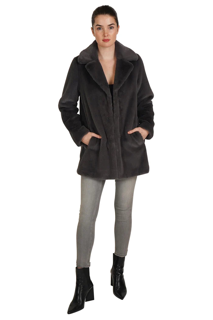Women's Contemporary Apparel Luxe Fur Coat