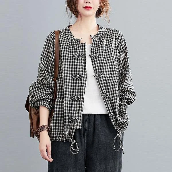 Women's Trendy Casual Outfit Oversized Women Autumn Cotton Linen Jackets Loose Casual Outerwear Coats Women's Trendy Casual Outfit Oversized Women Autumn Cotton Linen Jackets Loose Casual Outerwear Coats