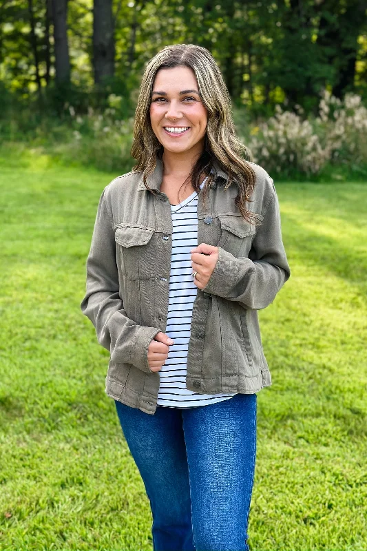 Big Discounts On Premium Fashion Collections Jackie Jacket- Olive