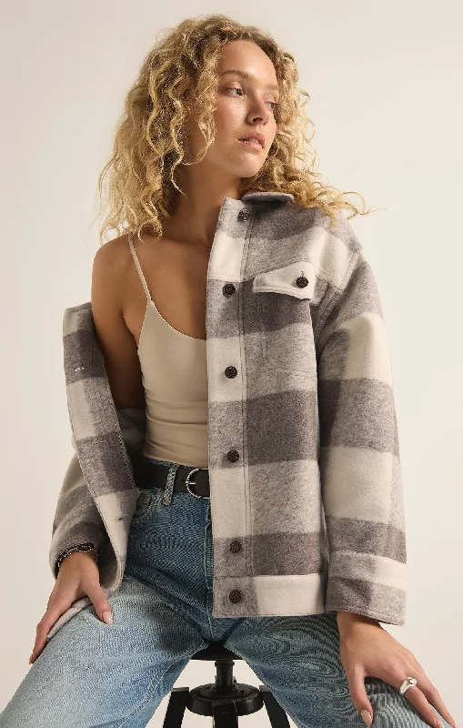 Huge Markdowns On Must-Have Fashion Essentials Preston Knit Plaid Jacket