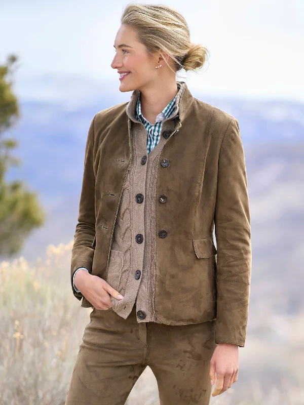 Stylish Women's Garments For Holidays Fidelia Suede Jacket