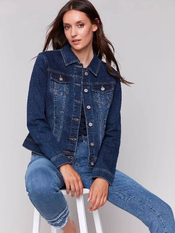 Best-Selling Outfits Now At Exclusive Promotional Prices Stretch Denim Jacket - Indigo