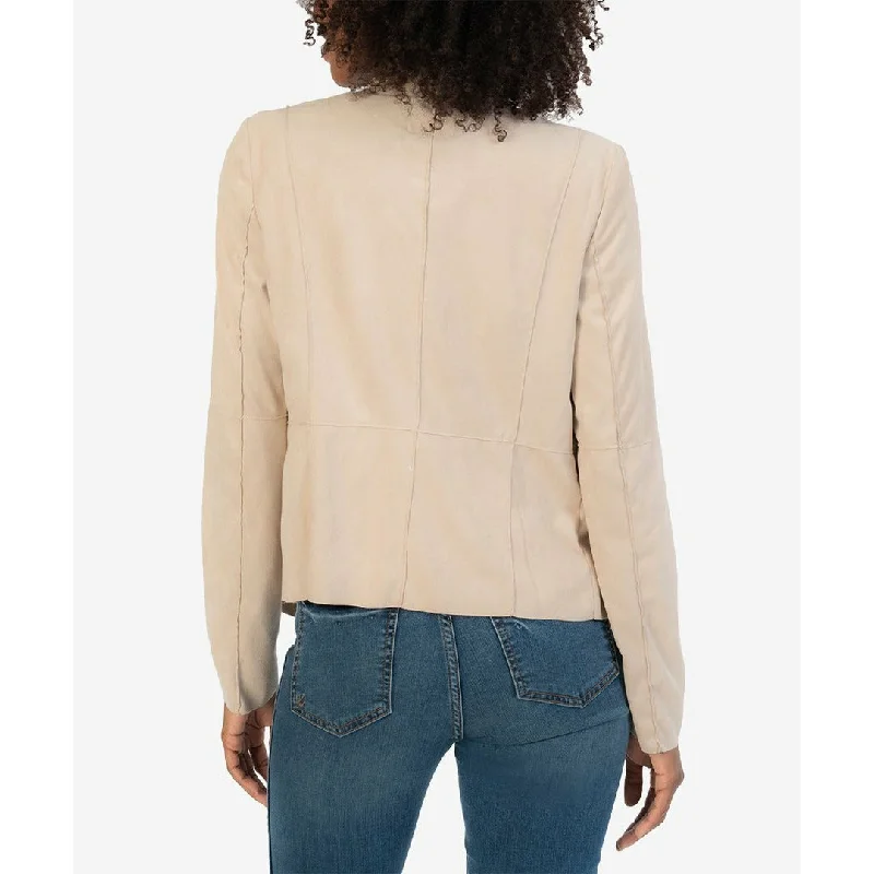 Affordable Women's Clothing Abigail Faux Suede Drape Jacket