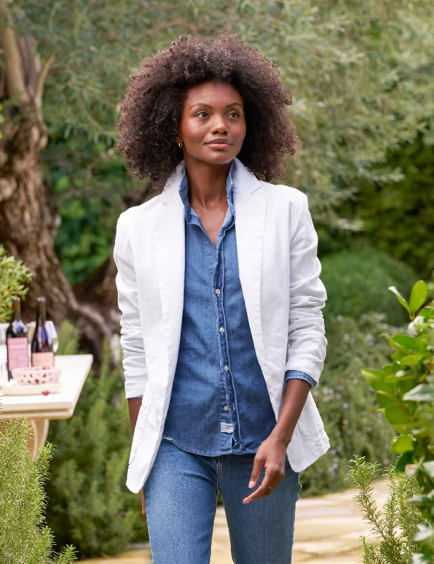 Women's Clothing For Special Occasions DUBLIN White, Italian Performance Linen