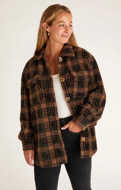 Women's Clothing Apparel Sets Plaid Tucker Jacket