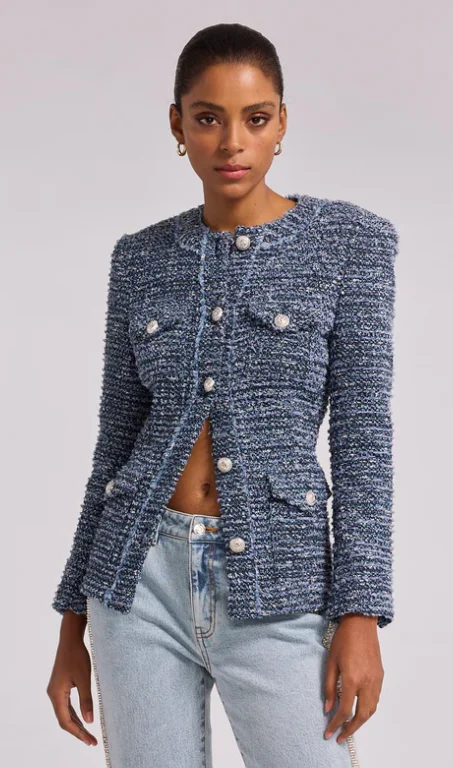 Stylish Outerwear Clothes For Women Larsa Tweed Blazer