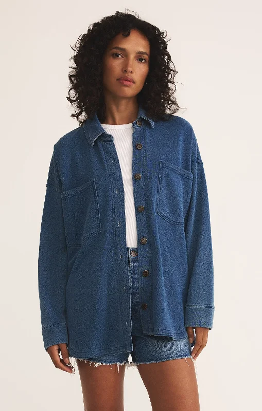 Women's Clothing And Garments Sets All Day Knit Denim Jacket