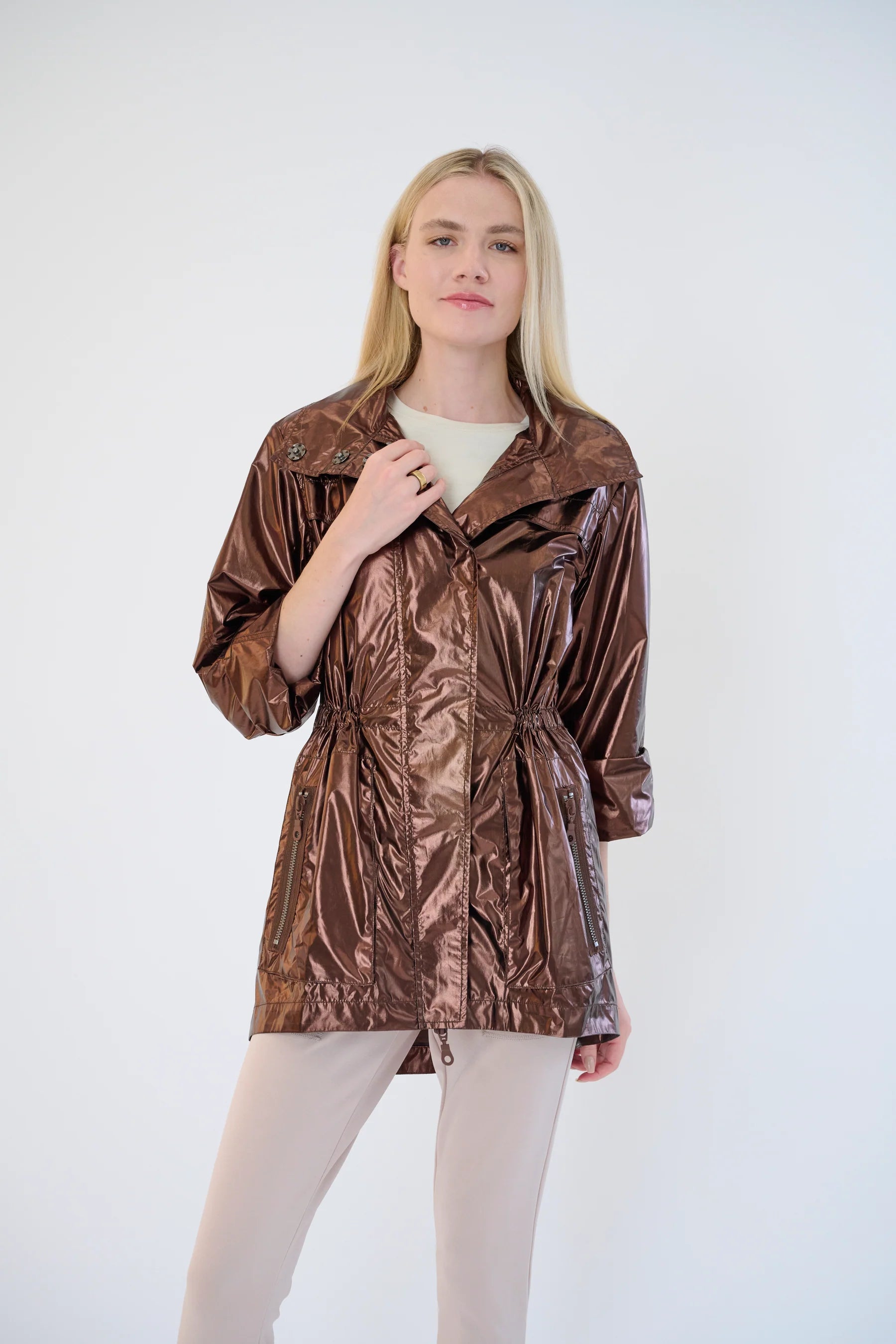 Fashion Sale Live Now – Upgrade Your Style For Less Metallic Rain Jacket