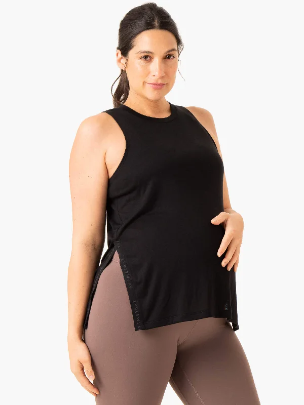 Luxury Women's Clothing Avant-Garde Style Promotions Active Bump Tank - Black