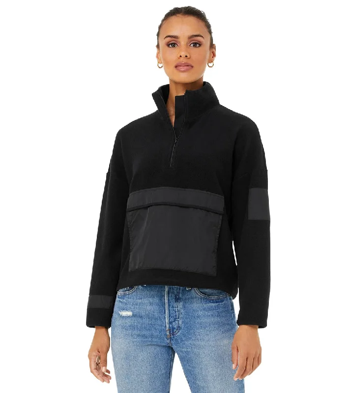 Elegant Women's Attire The Latest Fashion Trends Bella + Canvas Sueded 1/2 Zip Pullover Black