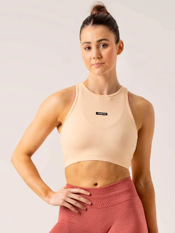 Stylish Women's Outfit Elevated Casual Discounts Circuit Rib Seamless Tank - Peach Sorbet Stylish Women's Outfit Elevated Casual Discounts Circuit Rib Seamless Tank - Peach Sorbet