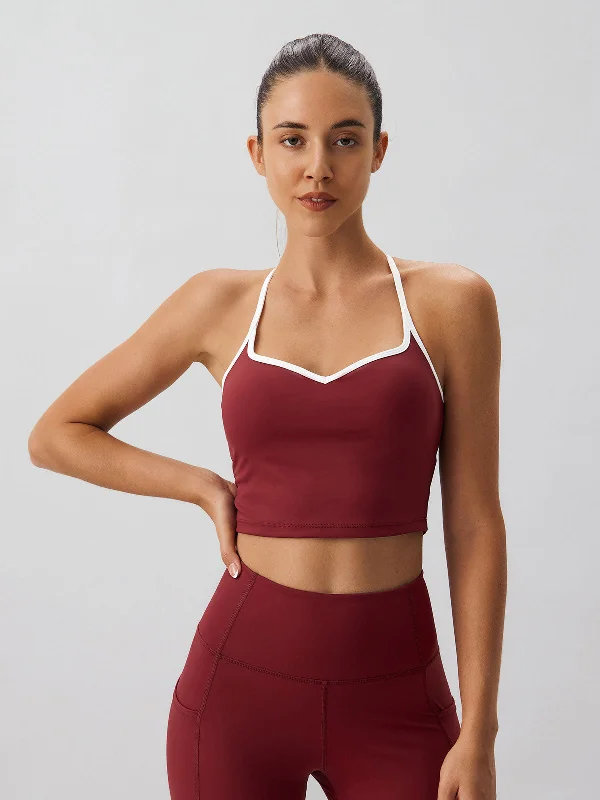 Stylish And Comfortable Clothing For Women Casual Fashion Dark Red Contrast Cami Top - Light Support Stylish And Comfortable Clothing For Women Casual Fashion Dark Red Contrast Cami Top - Light Support