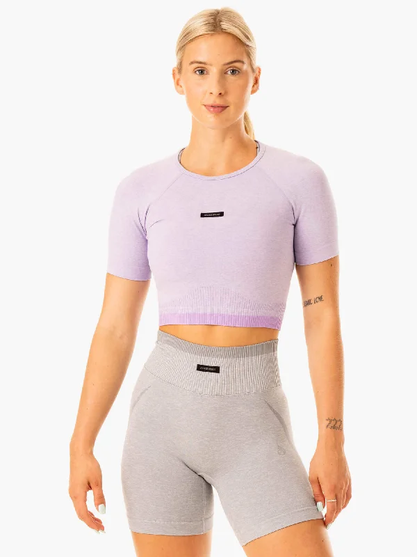 Women's Everyday Attire Low Price Special Excel Seamless T-Shirt - Lavender Marl