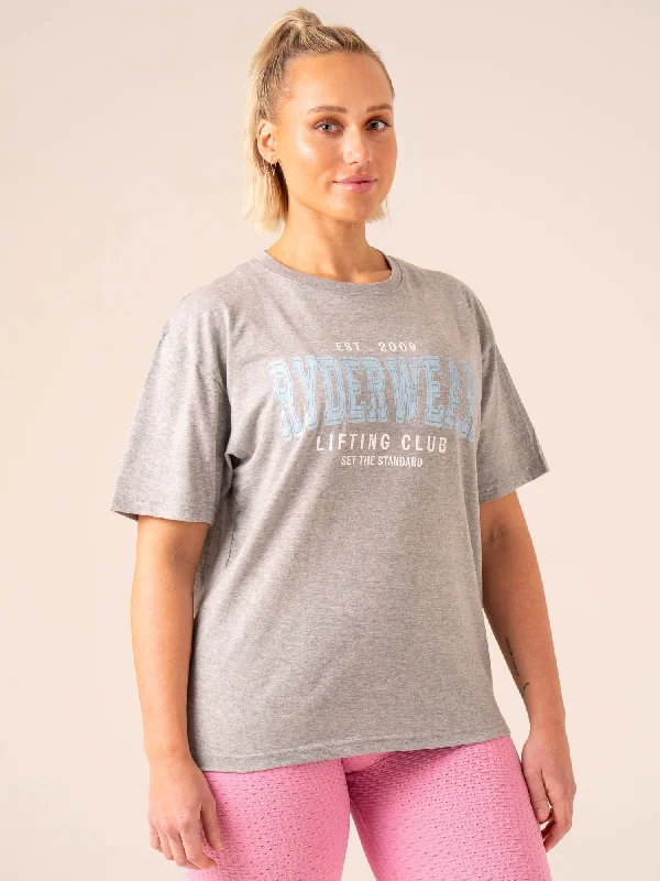Women's Elegant Clothing Sets Winter Warehouse Sale Grit Oversized T-Shirt - Grey Marl Women's Elegant Clothing Sets Winter Warehouse Sale Grit Oversized T-Shirt - Grey Marl