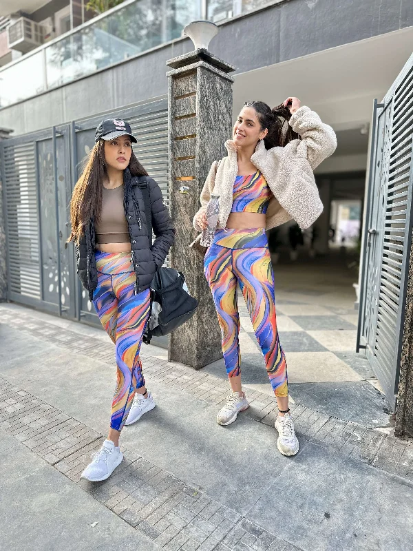 Women's Plus-Size Clothes Special Offer For You Radiance Print High Impact Action Bra & Luxe Leggings Women's Plus-Size Clothes Special Offer For You Radiance Print High Impact Action Bra & Luxe Leggings
