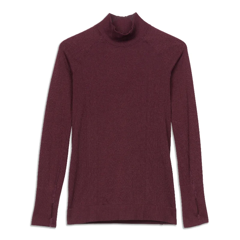 Affordable Women's Clothes Style Upgrade Rest Less Pullover Mock Neck - Resale