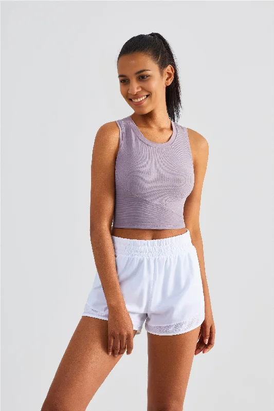 Women's Comfy Attire For Lounging Special Offers Ribbed Raceback Bra Tank