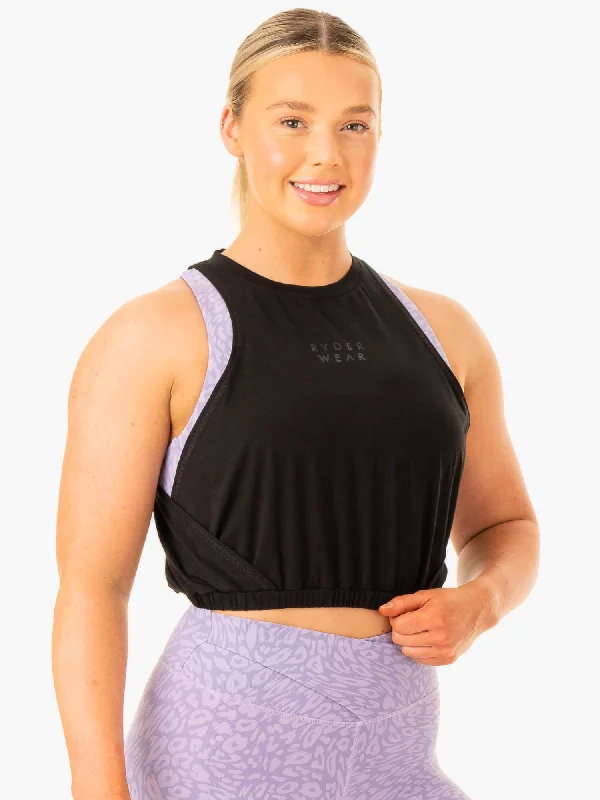 Women's Weekend Outfit Find Your Unique Flair Rotation Tank - Black