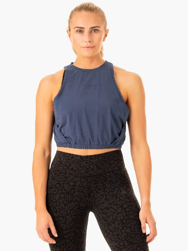 Chic Women's Outfit New In This Season Rotation Tank - Navy