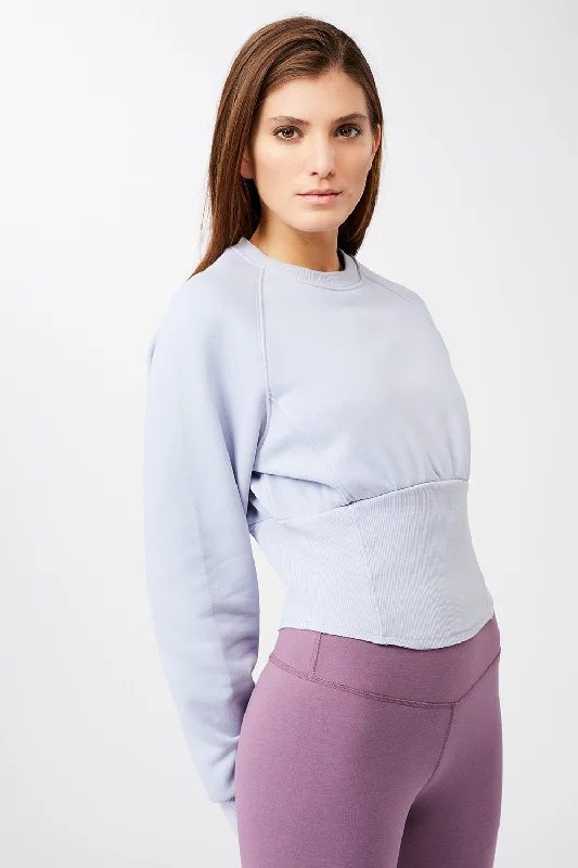 Women's Clothing For Outdoor Activities Retro Style Promotions Cropped Sweater (Grey Lavender)