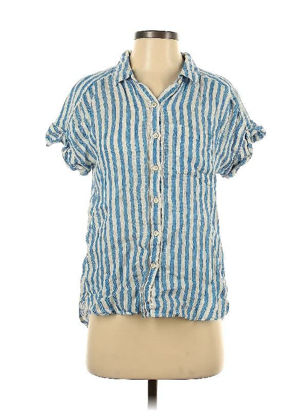 Women's Athletic Garments Limited Time Flash Sale Short Sleeve Button Down Shirt