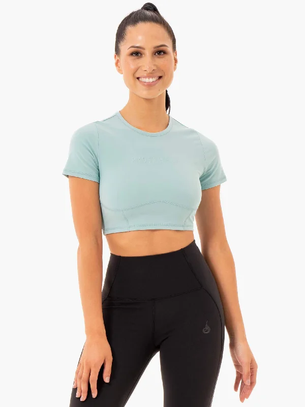Women's Seasonal Garments Unbeatable Deals Sola Fitted T-Shirt - Seafoam Blue