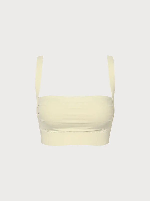 Women's Everyday Apparel Chic Style, Always In Vogue Square Neck Backless Sports Bra Women's Everyday Apparel Chic Style, Always In Vogue Square Neck Backless Sports Bra