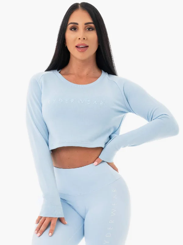 Women's Office Attire Best-Sellers Staples Cropped Sweater - Sky Blue