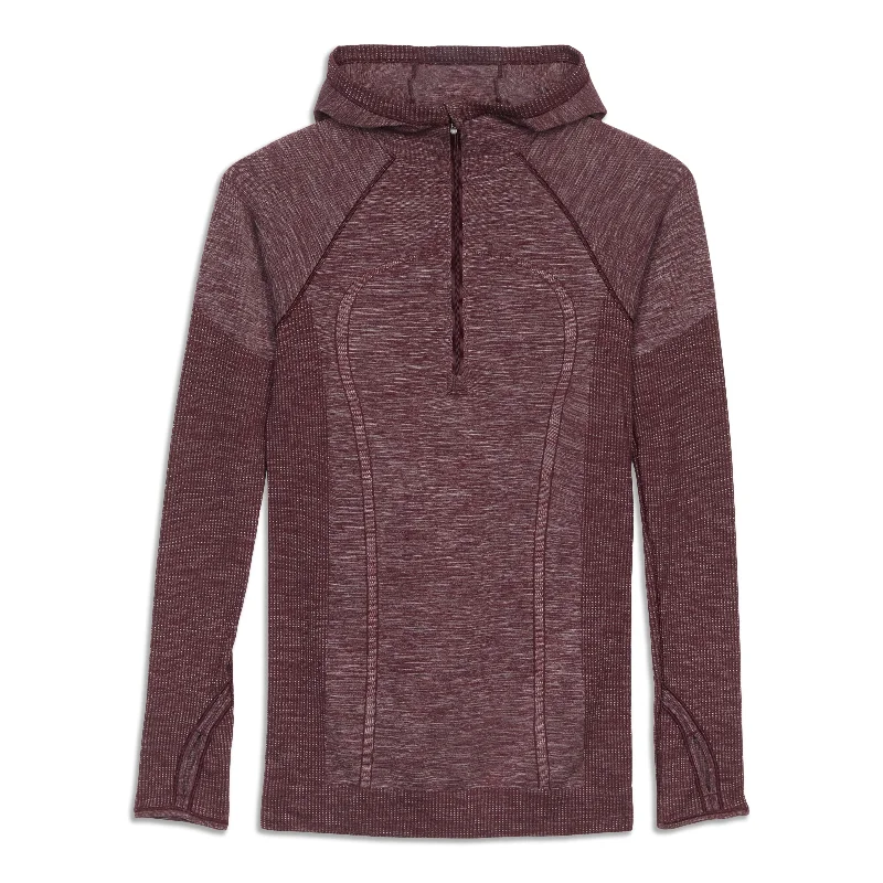 Women's Activewear Attire Discount Extravaganza Swiftly Wool Hooded Half Zip Shirt - Resale Women's Activewear Attire Discount Extravaganza Swiftly Wool Hooded Half Zip Shirt - Resale