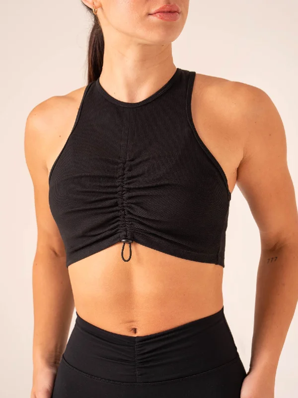 Women's Office Clothing Fashion Forward, Function First Tempo Rib Tank - Black
