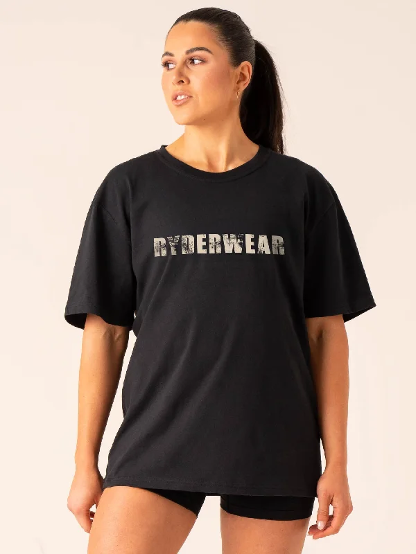 Comfortable Lounge Clothing Unleash Your Fashion Training T-Shirt - Black
