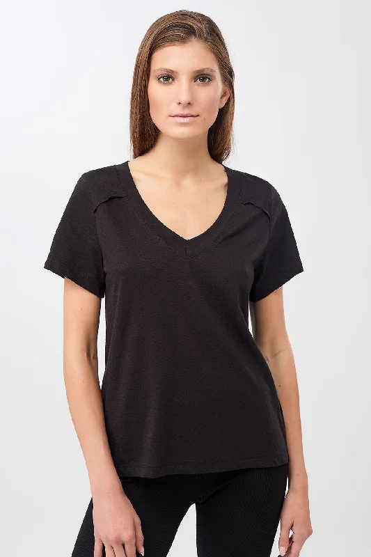 Women's Elegant Clothing Sets Massive Selection Sale The New V-Neck (Black), GOTS