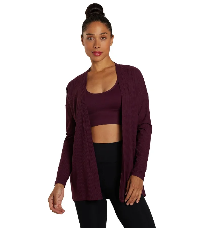 Women's Occasion Wear Apparel Retro Style Promotions Zobha Comfort Cardigan Potent Purple